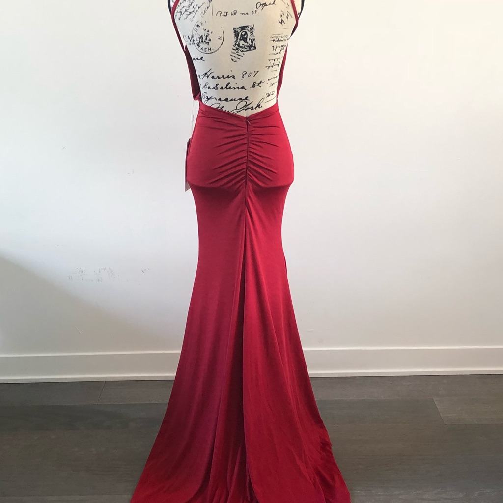 Red Dress Open Back Size 0